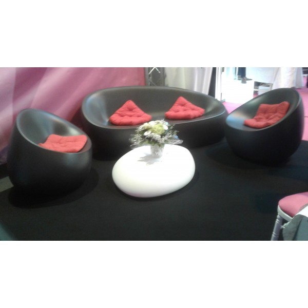 Ensemble STONE 2x1place+1x2places+1 table basse Ensemble STONE 2x1place+1x2places+1 table basse
