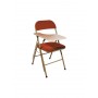 Chaise de conférence or/rouge avec tablette écritoire
