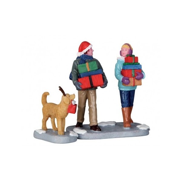 LEMAX - FIGURINE FETE DE NOEL (2 PIECES)