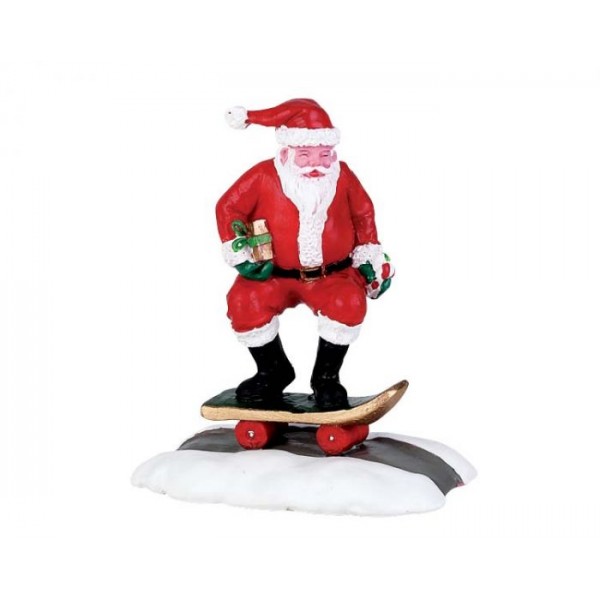 LEMAX - FIGURINE PERE NOEL EN SKATE