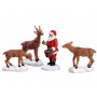 LEMAX - FIGURINE PERE NOEL NOURRISSANT RENNES (4 PIECES)