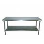 Table inox L 200 P 60 H 84 cm