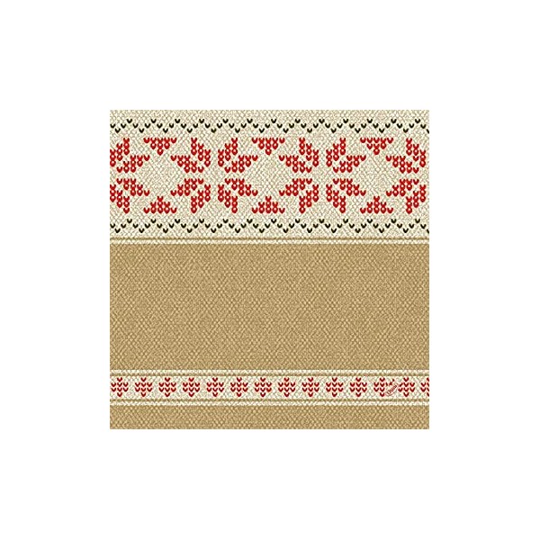 SERVIETTE DUNILIN 50 PIECES 40 X 40 CM URBAN YULE NATURAL