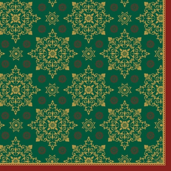 SERVIETTE DUNISOFT 60 PIECES 40 X 40 CM XMAS DECO GREEN