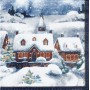 SERVIETTE DUNILIN 12 PIECES 40 X 40 CM WINTER VILLAGE