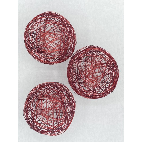 WIRE BALLS 80 MM ROUGE (9 PIECES)