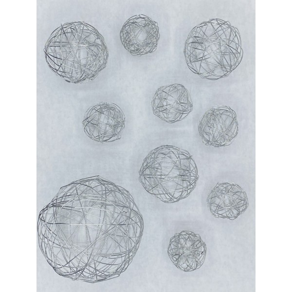 WIRE BALLS ARGENT (10 PIECES)