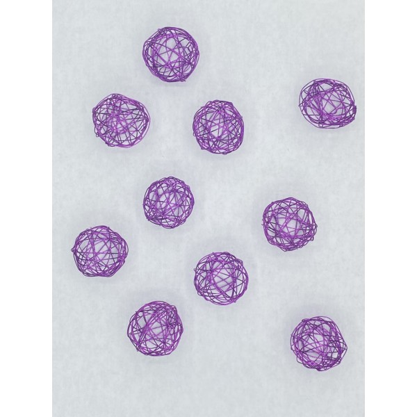 WIRE BALLS 30 MM VIOLET (10 PIECES)