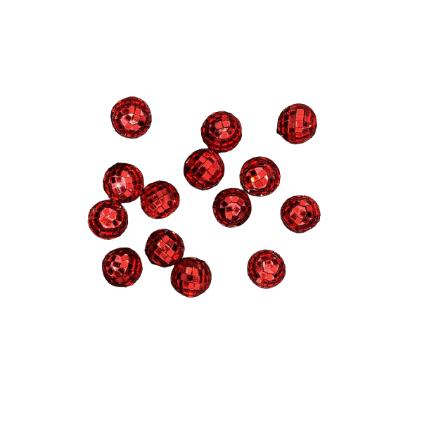 MIRROR BALLS 20 MM ROUGE