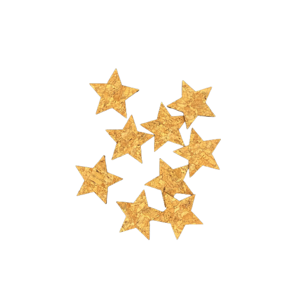 SHAPES CORK STARS (18 PIECES)