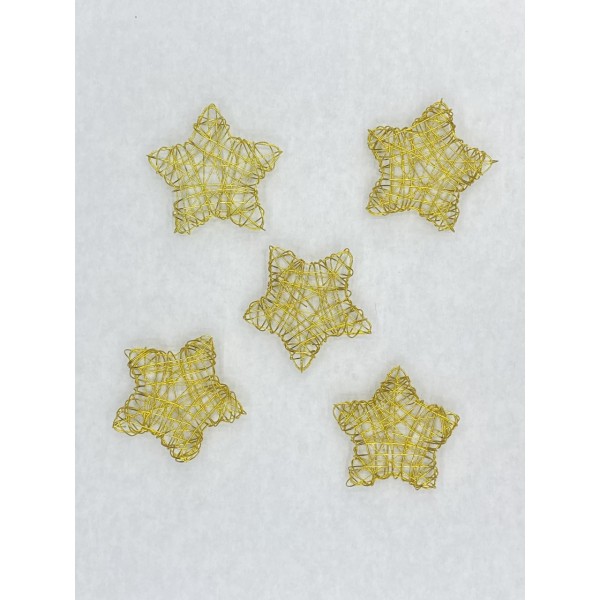 WIRE STARS OR (5 PIECES)