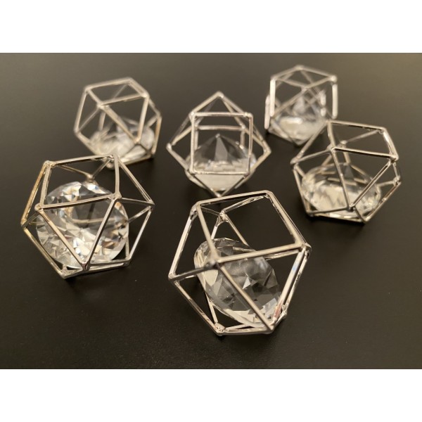 SHAPE RHOMBOID ARGENT/DIAMANT (6 PIECES)