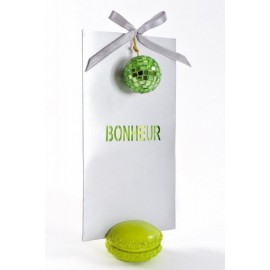 PORTE-NOM MACARON ARGENT