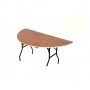 Table demi-ronde pliante 122 x 61 cm