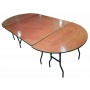 Table ovale pliante 244 x 122 cm (10 pers.)