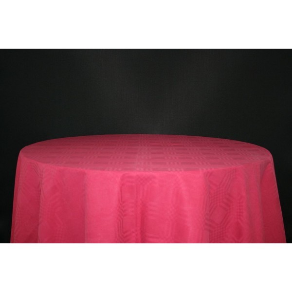 Nappe carrée damassé 230 x 230 cm Framboise