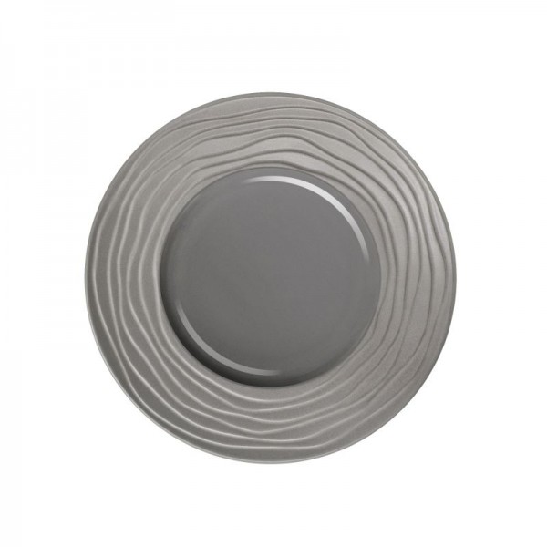 Assiette plate Escale grise Ø 21,5 cm
