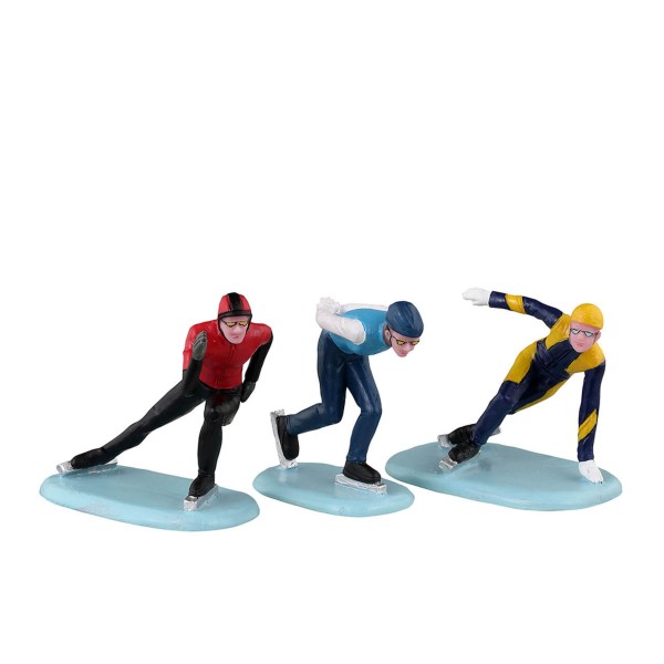 LEMAX - FIGURINE PATINEURS DE VITESSE (3 PIECES)