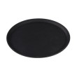 Plateau Rond Antidérapant Genware - 28 Cm - Noir - Doublure Caoutchouc