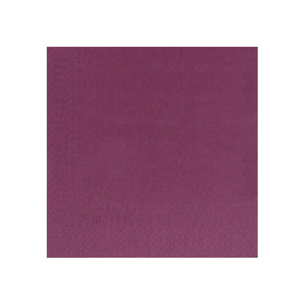 SERVIETTE COCKTAIL 100 PIECES 20 X 20 CM AUBERGINE