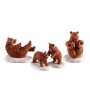 LEMAX - FIGURINES FAMILLE D'OURS DANS LA NEIGE