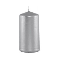 BOUGIE CYLINDRE 90/50 MM ARGENT