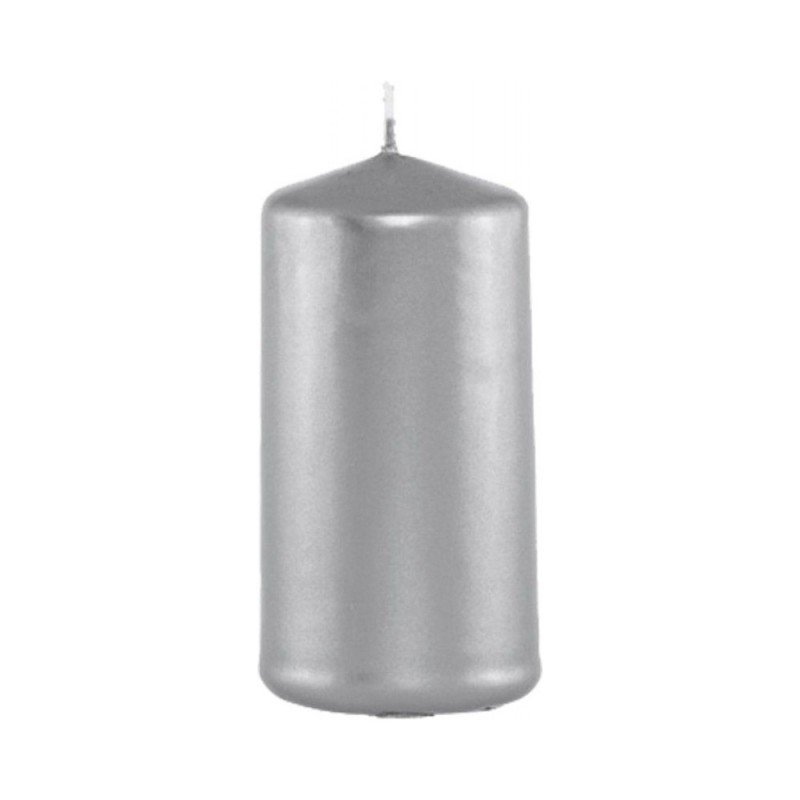 BOUGIE CYLINDRE 90/50 MM ARGENT