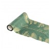 Chemin de table velours vert foncé Joyeux Noel 28cmx3M