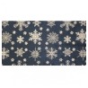 Chemin de table velours Snowflake bleu foncé/or 28cmx3M
