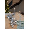 LOT 4 BOUGIES FLAMBEAU TORSADE ARGENT 25CM