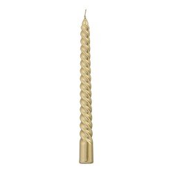 LOT 4 BOUGIES FLAMBEAU TORSADE OR 25CM