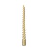 LOT 4 BOUGIES FLAMBEAU TORSADE OR 25CM