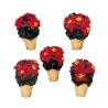 POINSETTIAS, LOT DE 5