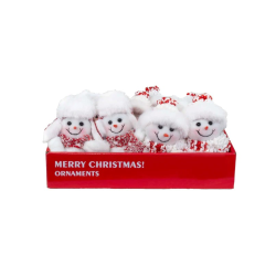 BONHOMME DE NEIGE EN TISSU BOUTON SUR NOMBRIL