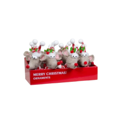 PETITE SOURIS NEZ ROUGE ET BONNET DE NOEL