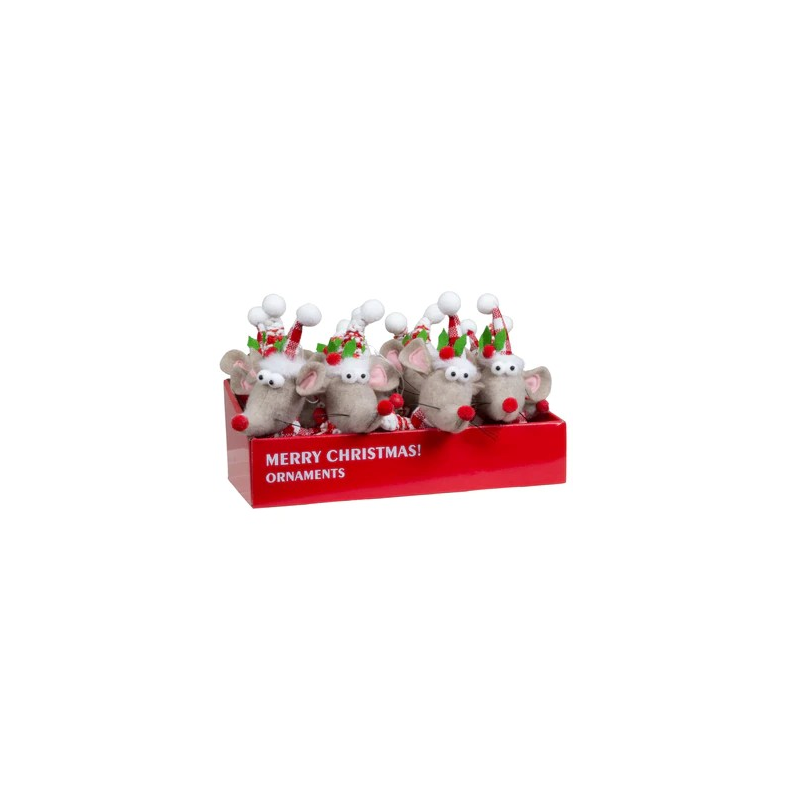 PETITE SOURIS NEZ ROUGE ET BONNET DE NOEL