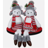 PELUCHE POLAIRE ASSISE JAMBES PENDANTES