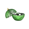 CONTENANT BOULE DE NOEL EN VERRE 13X15X13 CM VERT