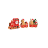 TRAIN SET DE 3 PIECES CHIENS ET CHAT 34X14X10CM