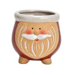 CACHE POT PERE NOEL EN FAIENCE 8X8X8CM