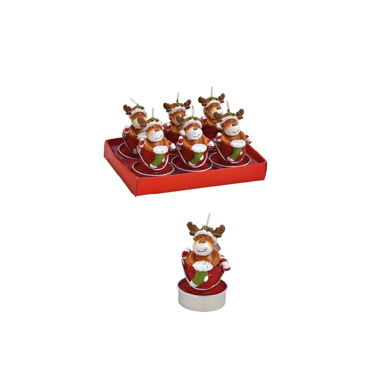 BOUGIE CHAUFFE PLAT RENNE 13X7X9CM (6 PIECES )