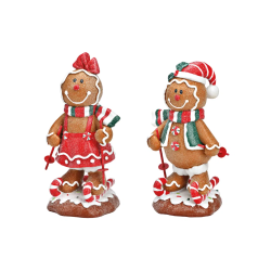 FIGURINE PAIN D'EPICE SUR SKIS 13X22X11 (1 PIECE)