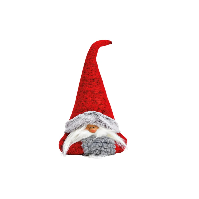 TETE DE SAINT NICOLAS EN TISSUS 18X39X16CM