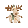 ELAN EN TISSU BOUCLETTE BEIGE ECHARPE VERTE 22X30X13CM ELAN EN TISSU BOUCLETTE BEIGE ECHARPE VERTE 22X30X13CM