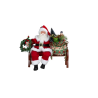 PERE NOEL ASSIS SUR UN BANC 28CM PERE NOEL ASSIS SUR UN BANC 28CM