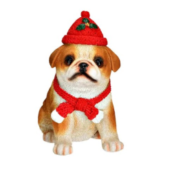 FIGURINE CHIEN BRUN 10X12X17CM (1 pièce)