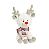PELUCHE RENNE ASSIS BLANCHE 16X34X18CM