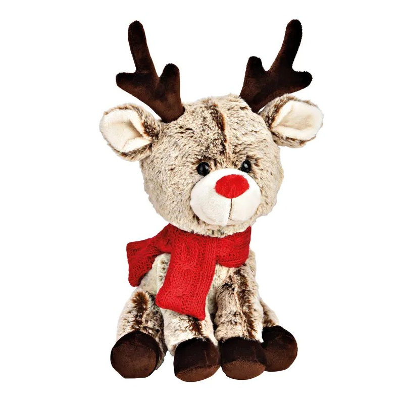 PELUCHE RENNE ASSIS NATURE 16X34X18CM