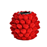 BOUGEOIR FEUTRINE POMME DE PIN ROUGE