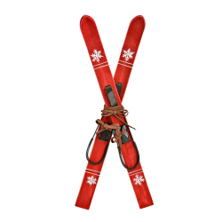 PAIRE DE SKIS ROUGE 25X57X7CM